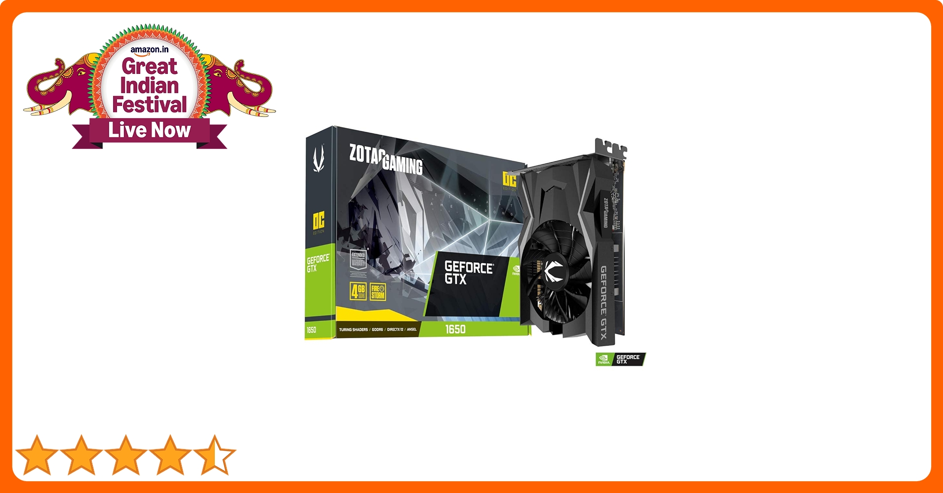 GTX 1650 OC 4GB ZOTAC GAMING グラボ ZOTAC GAMING GeForce GTX 1650 OC | ZOTAC NVIDIA グラフィック